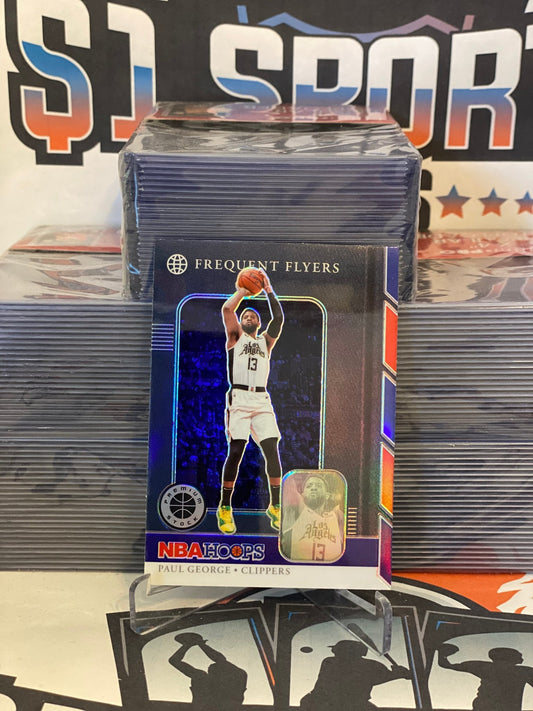 2019 Hoops Premium Stock (Holo Prizm, Frequent Flyers) Paul George #12
