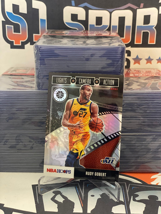 2019 Hoops Premium Stock (Holo Prizm, Lights Camera Action) Rudy Gobert #21