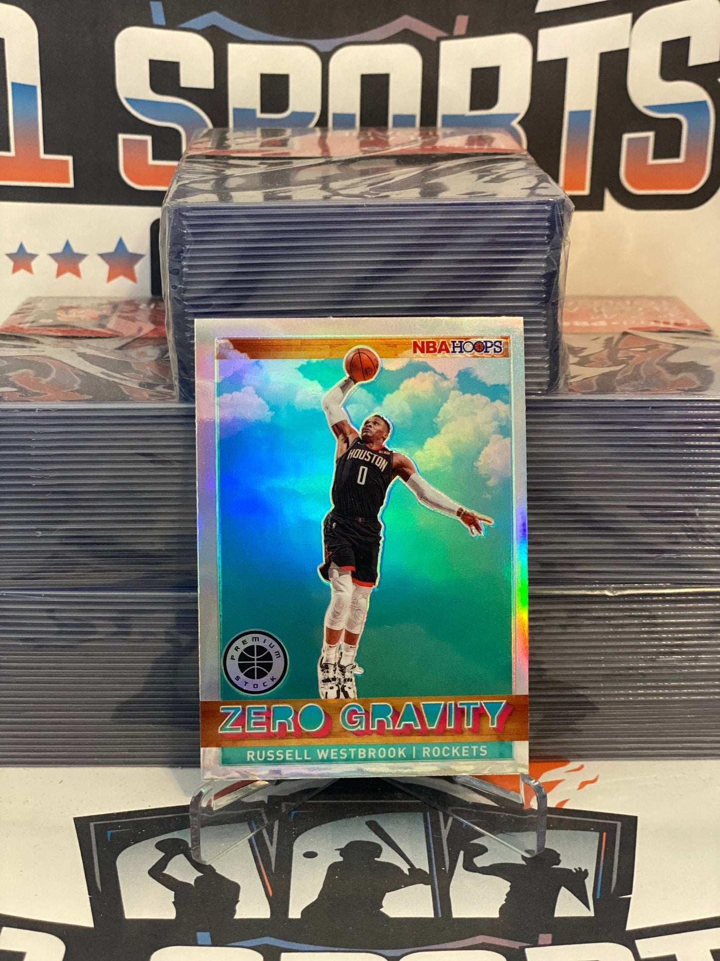 2019 Hoops Premium Stock (Holo Prizm, Zero Gravity) Russell Westbrook #20