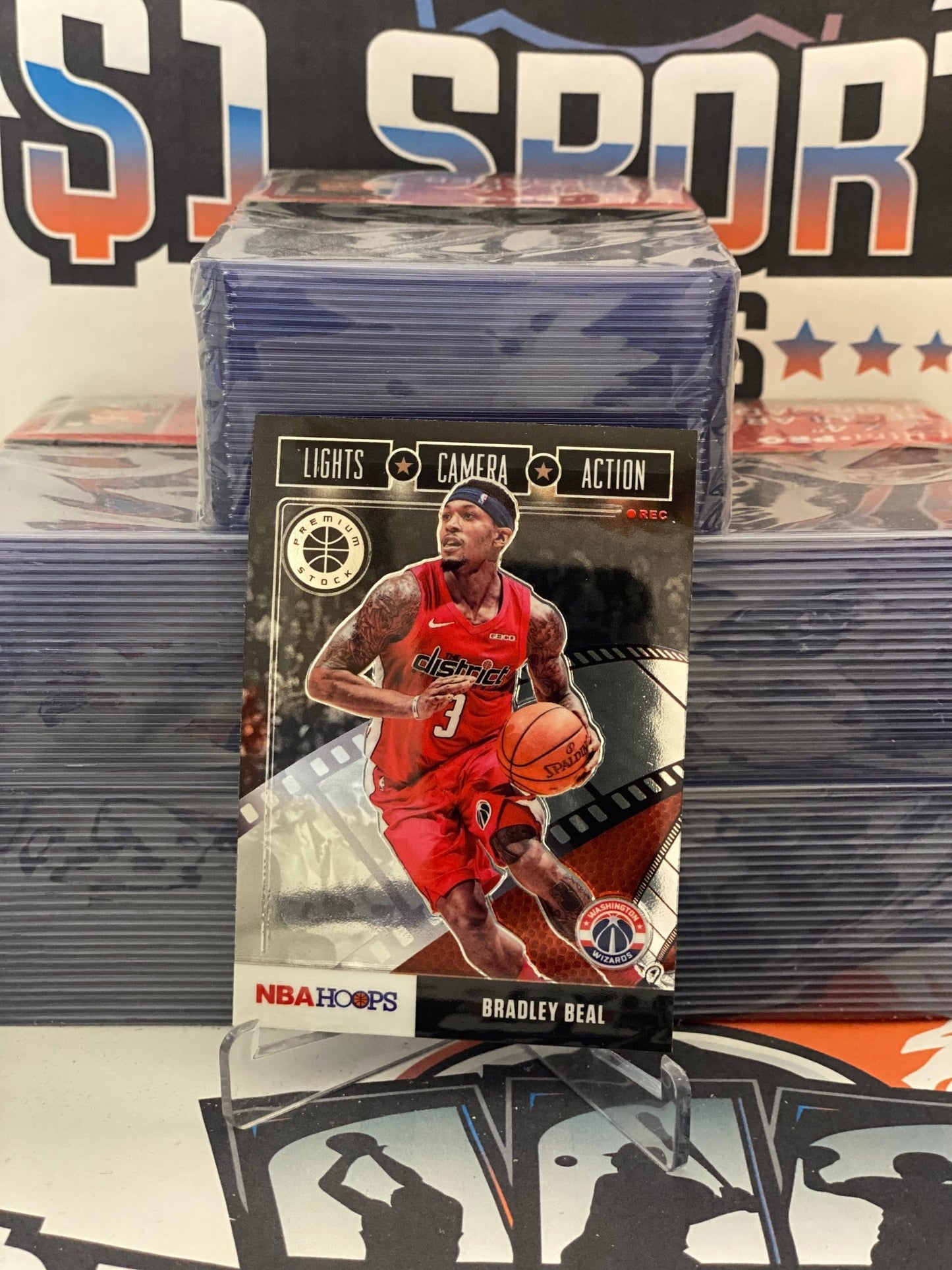 2019 Hoops Premium Stock (Lights Camera Action) Bradley Beal #11