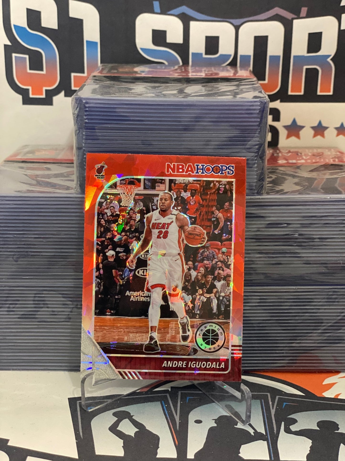 2019 Hoops Premium Stock (Red Ice Prizm) Andre Iguodala #63