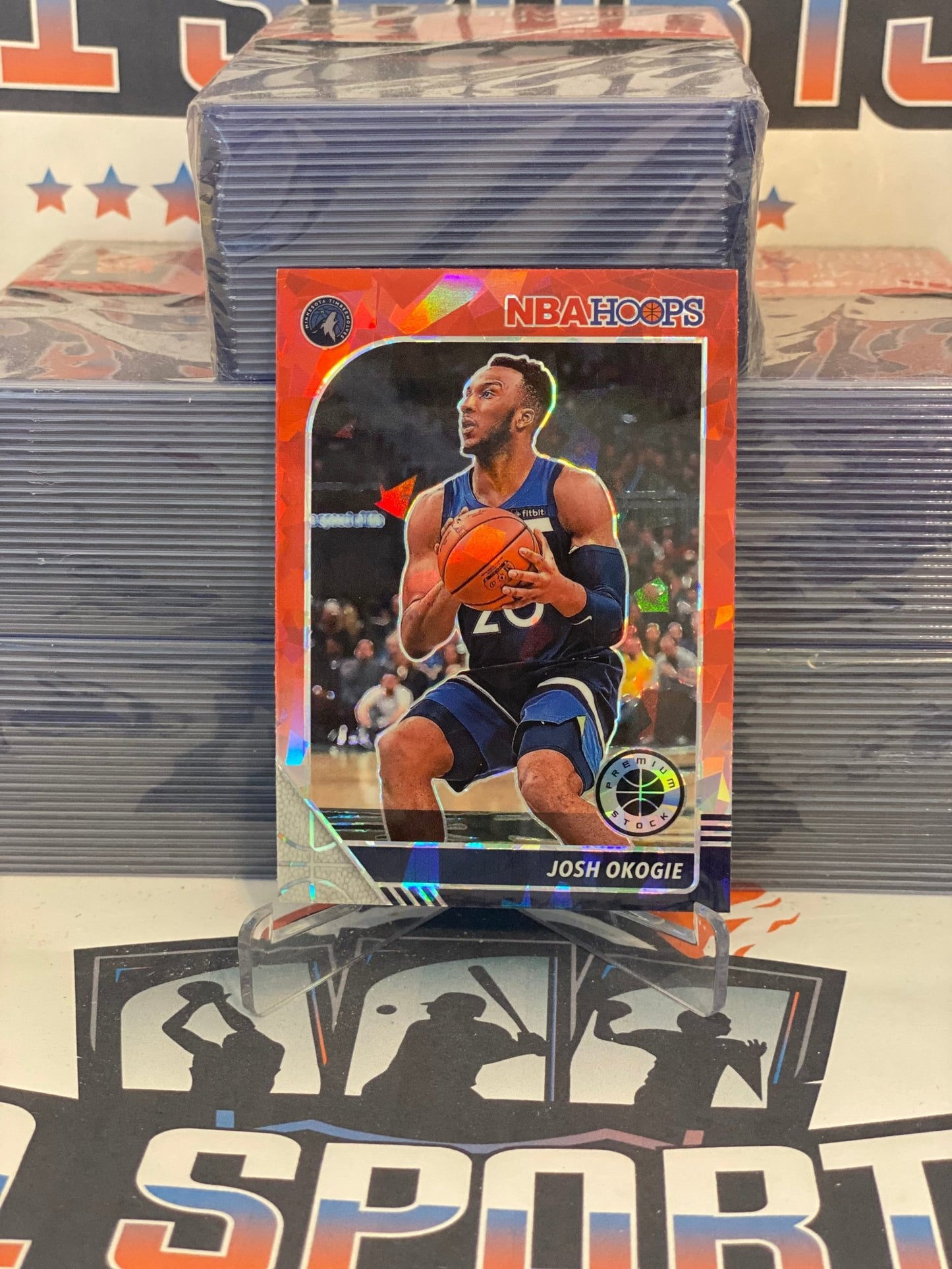 2019 Hoops Premium Stock (Red Ice Prizm) Josh Okogie #113