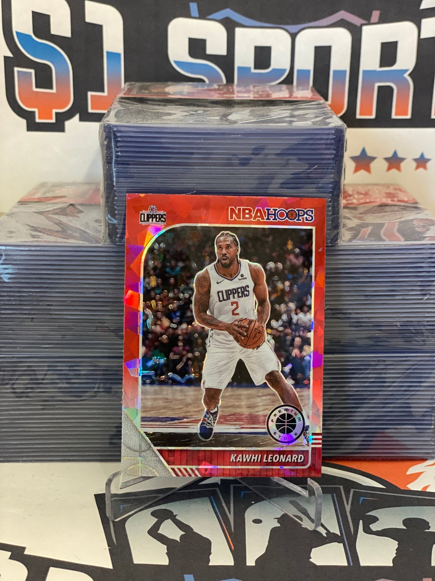2019 Hoops Premium Stock (Red Ice Prizm) Kawhi Leonard #177