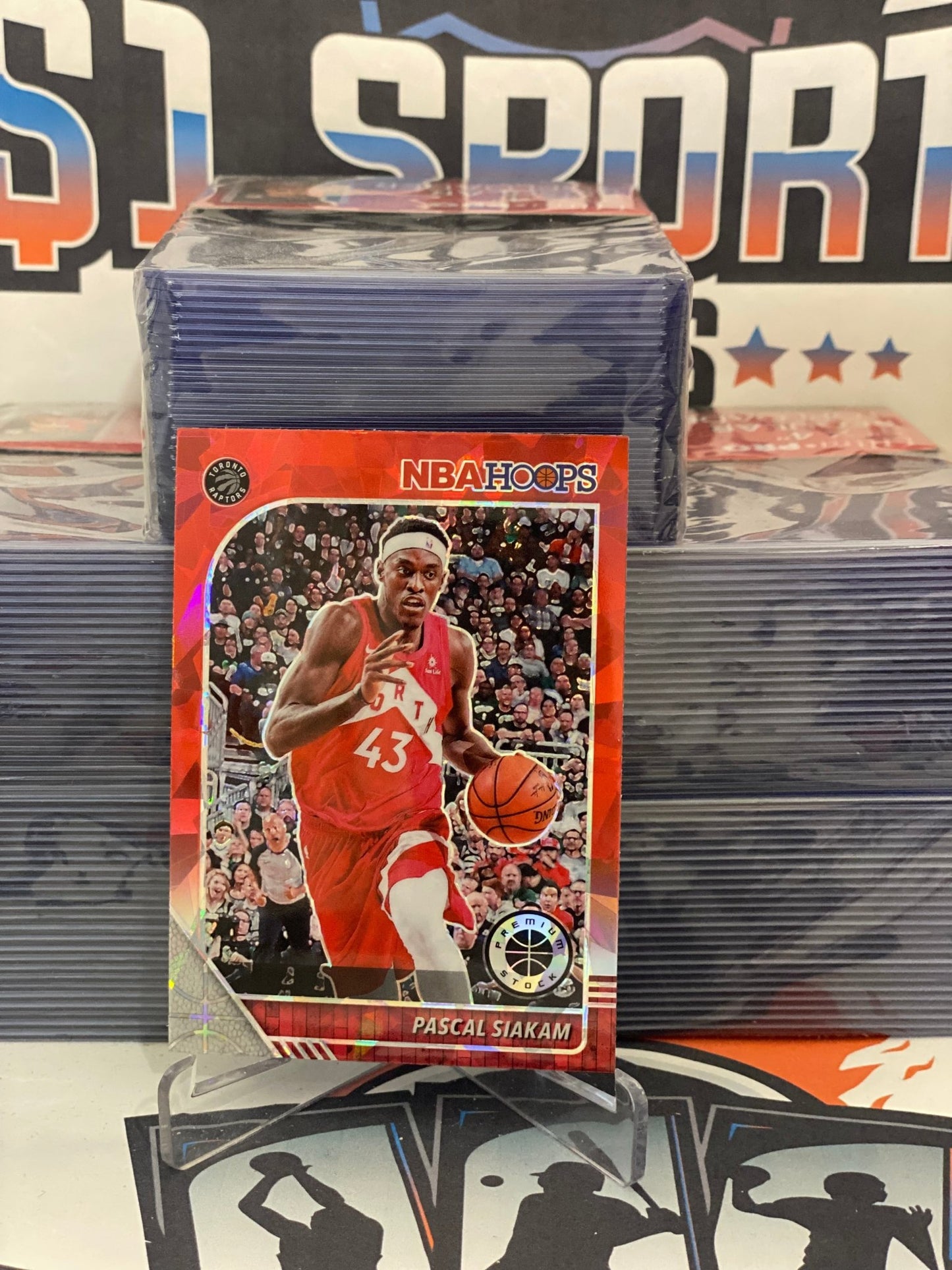2019 Hoops Premium Stock (Red Ice Prizm) Pascal Siakam #182