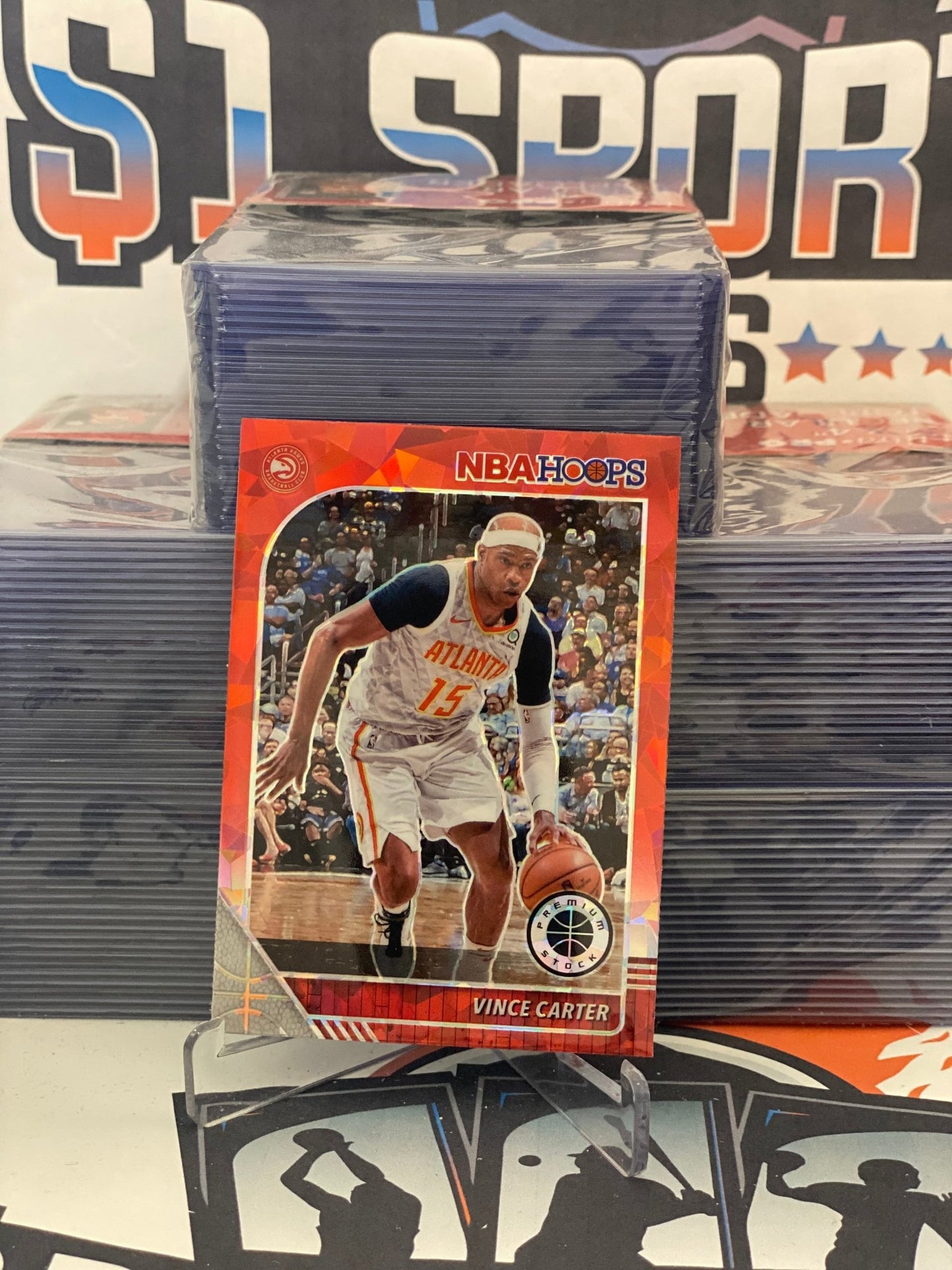 2019 Hoops Premium Stock (Red Ice Prizm) Vince Carter #199