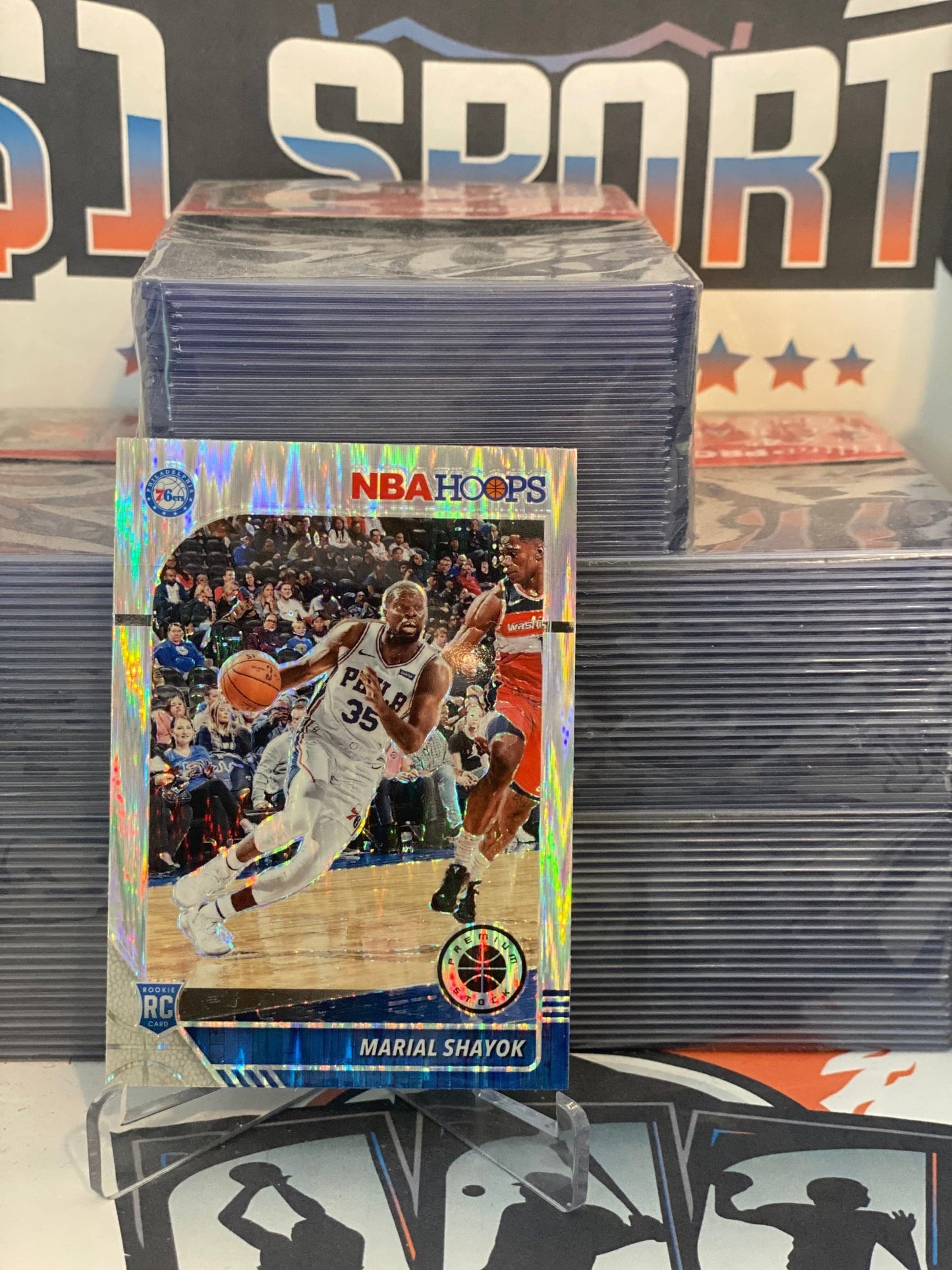 2019 Hoops Premium Stock (Silver Flash Prizm) Marial Shayok Rookie #252