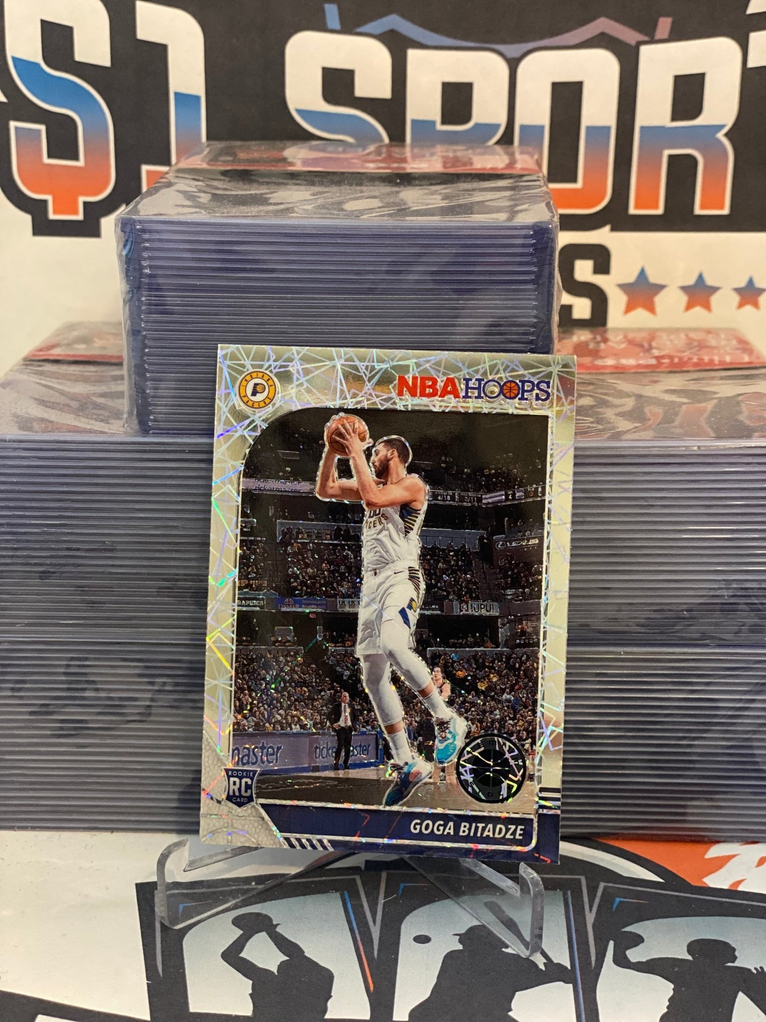 2019 Hoops Premium Stock (Silver Laser Prizm) Goga Bitadze Rookie #215