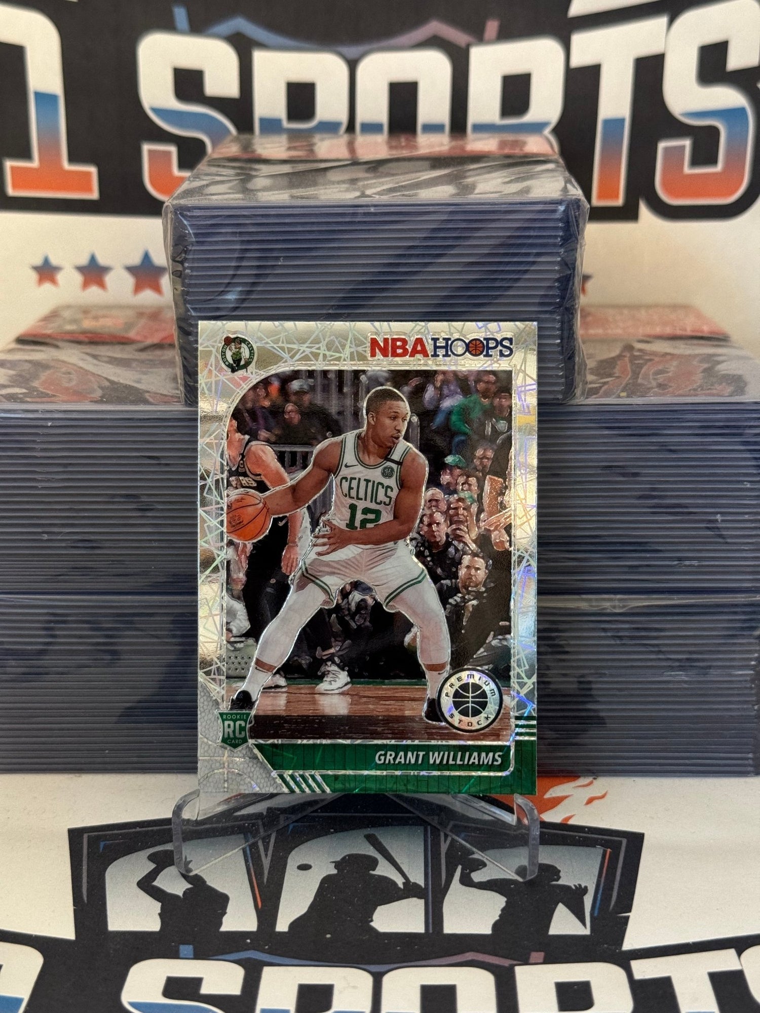 2019 Hoops Premium Stock (Silver Laser Prizm) Grant Williams Rookie #218