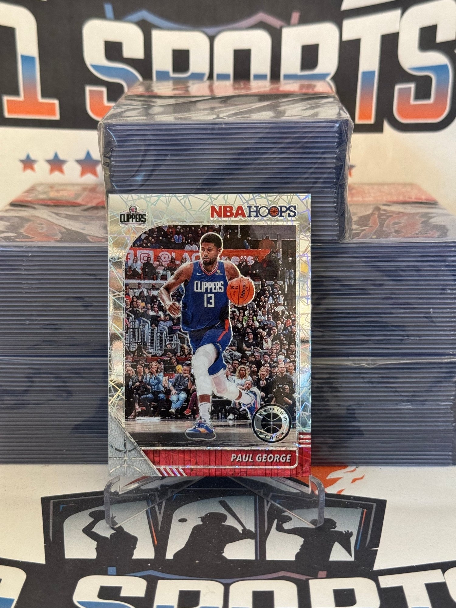 2019 Hoops Premium Stock (Silver Laser Prizm) Paul George #132