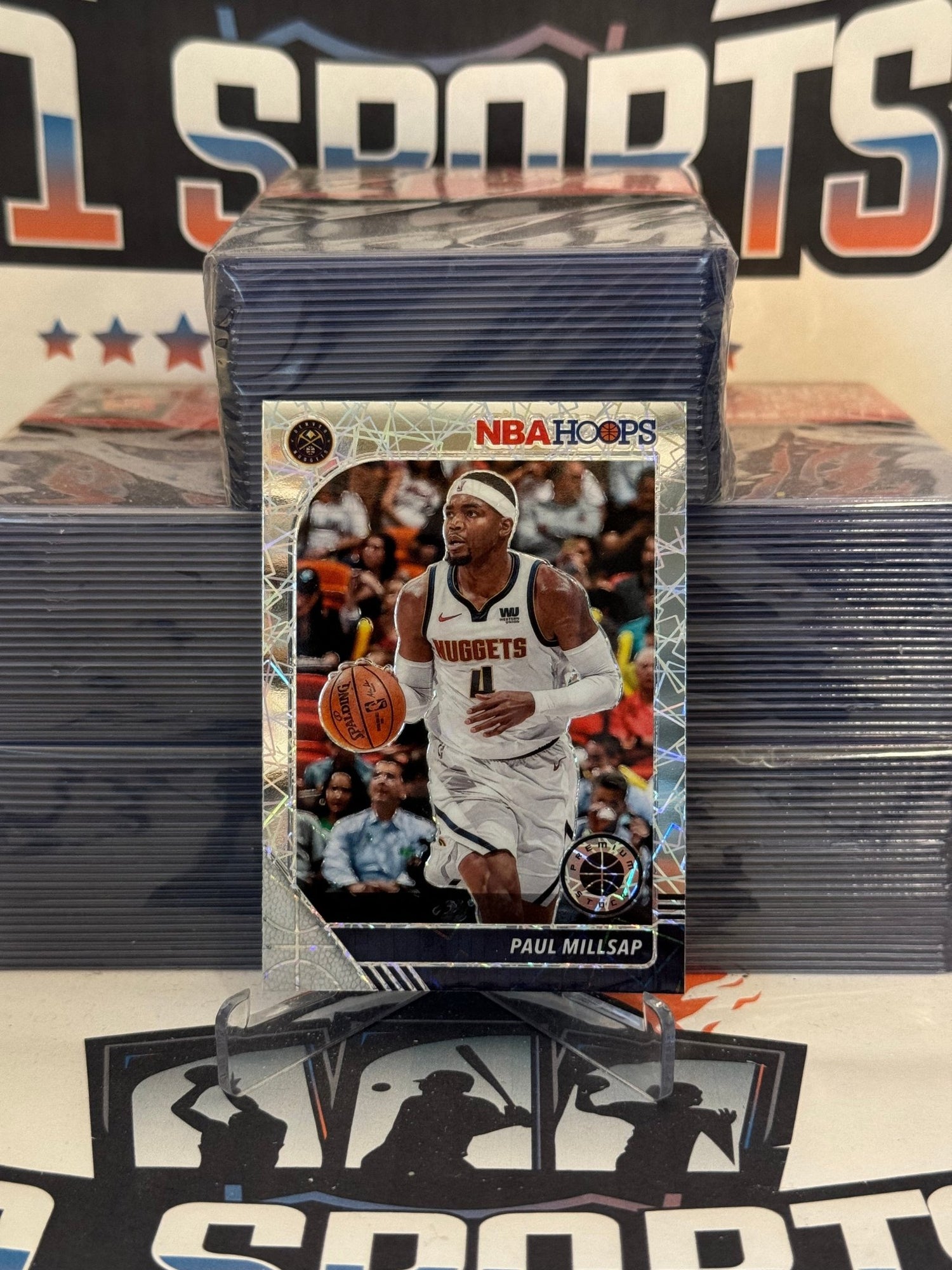 2019 Hoops Premium Stock (Silver Laser Prizm) Paul Millsap #266