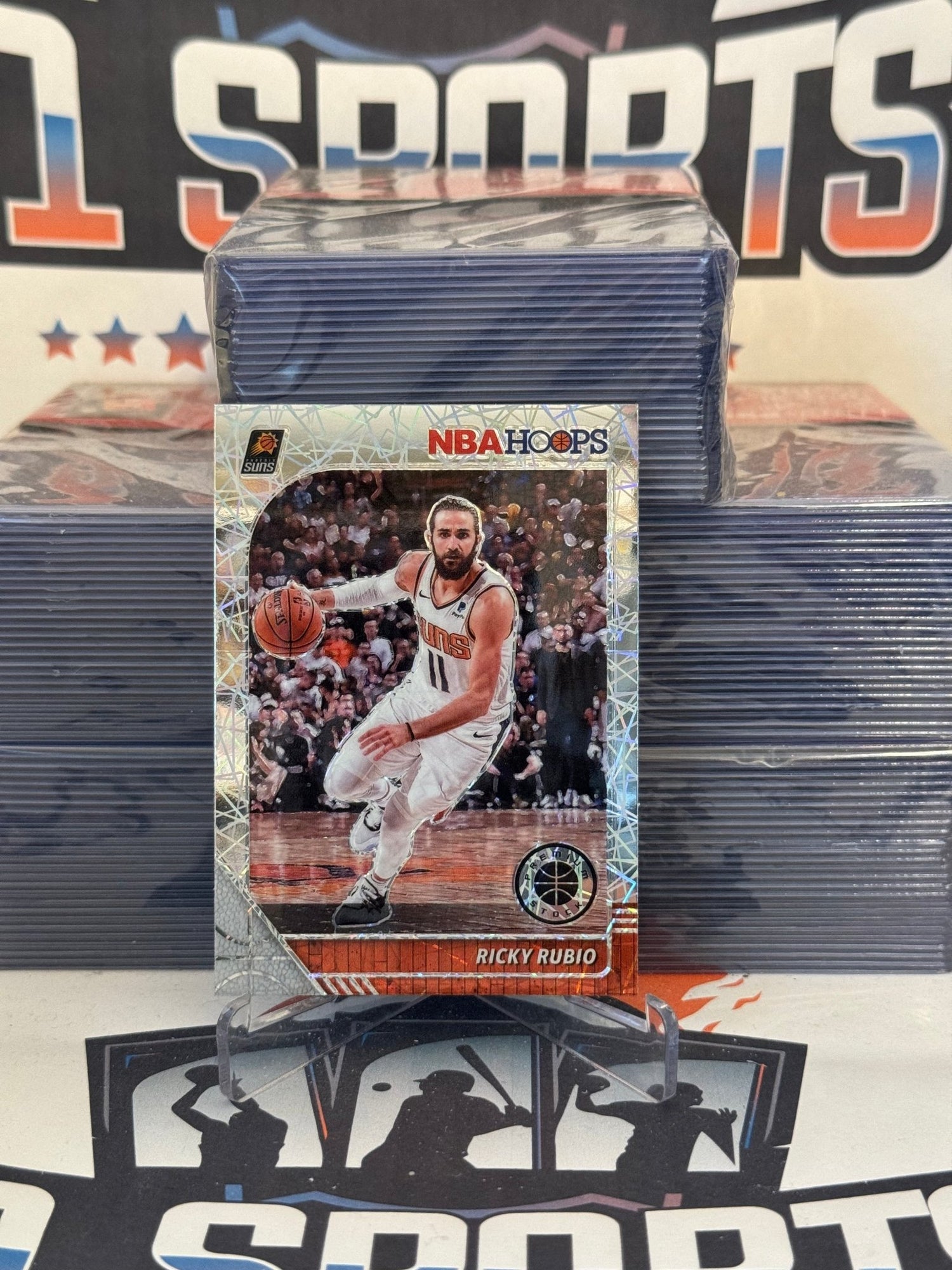 2019 Hoops Premium Stock (Silver Laser Prizm) Ricky Rubio #189