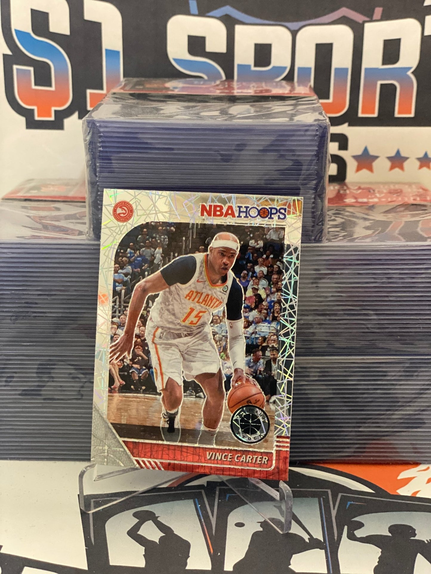 2019 Hoops Premium Stock (Silver Laser Prizm) Vince Carter #199