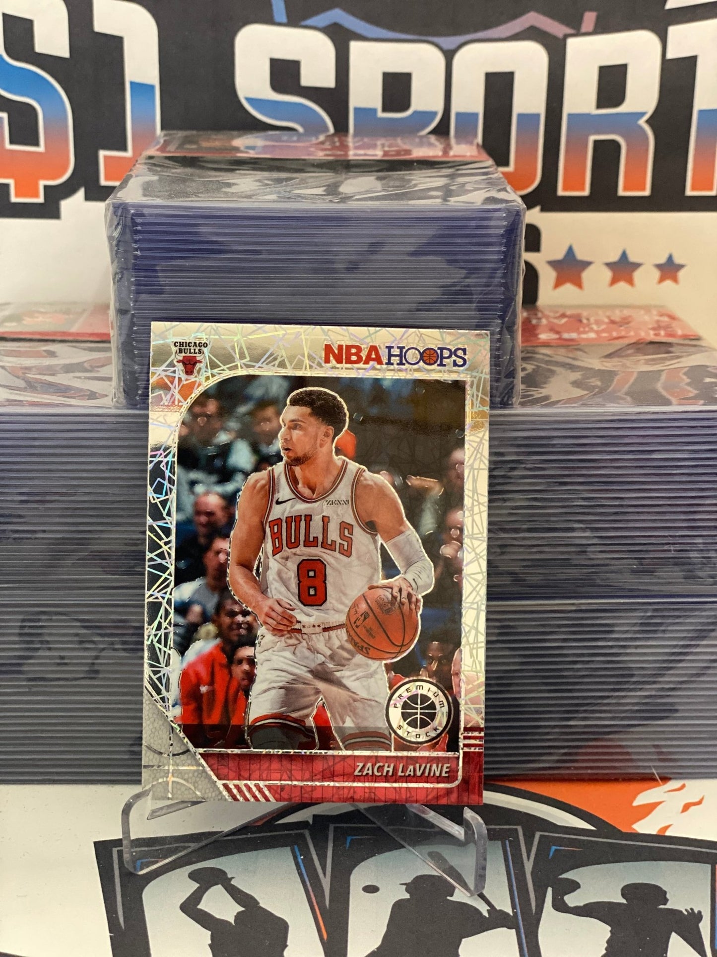 2019 Hoops Premium Stock (Silver Laser Prizm) Zach LaVine #25