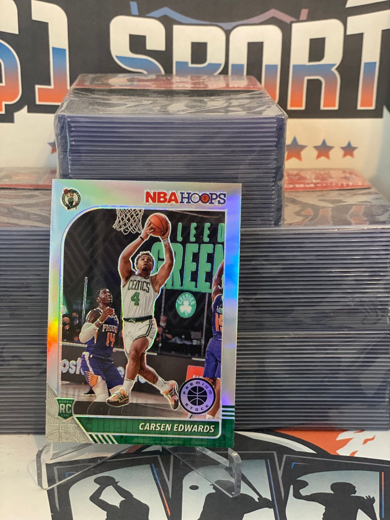 2019 Hoops Premium Stock (Silver Prizm) Carsen Edwards Rookie #227