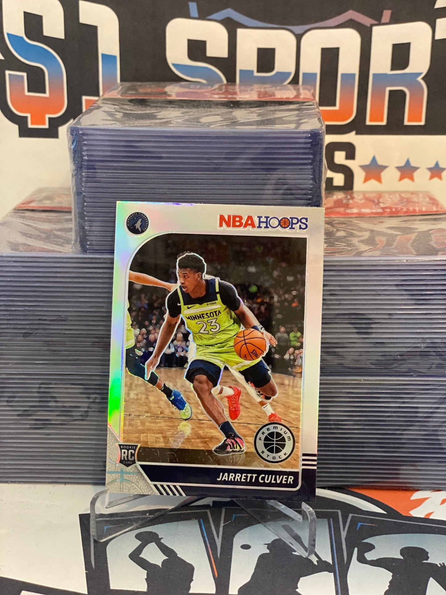 2019 Hoops Premium Stock (Silver Prizm) Jarrett Culver Rookie #203