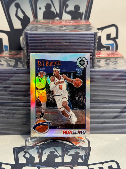 2019 Hoops Premium Stock (Silver Prizm, Tribute) RJ Barrett Rookie #298