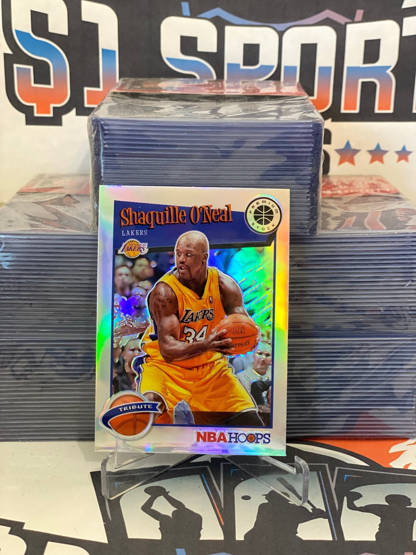 2019 Hoops Premium Stock (Silver Prizm, Tribute) Shaquille O'Neal #283