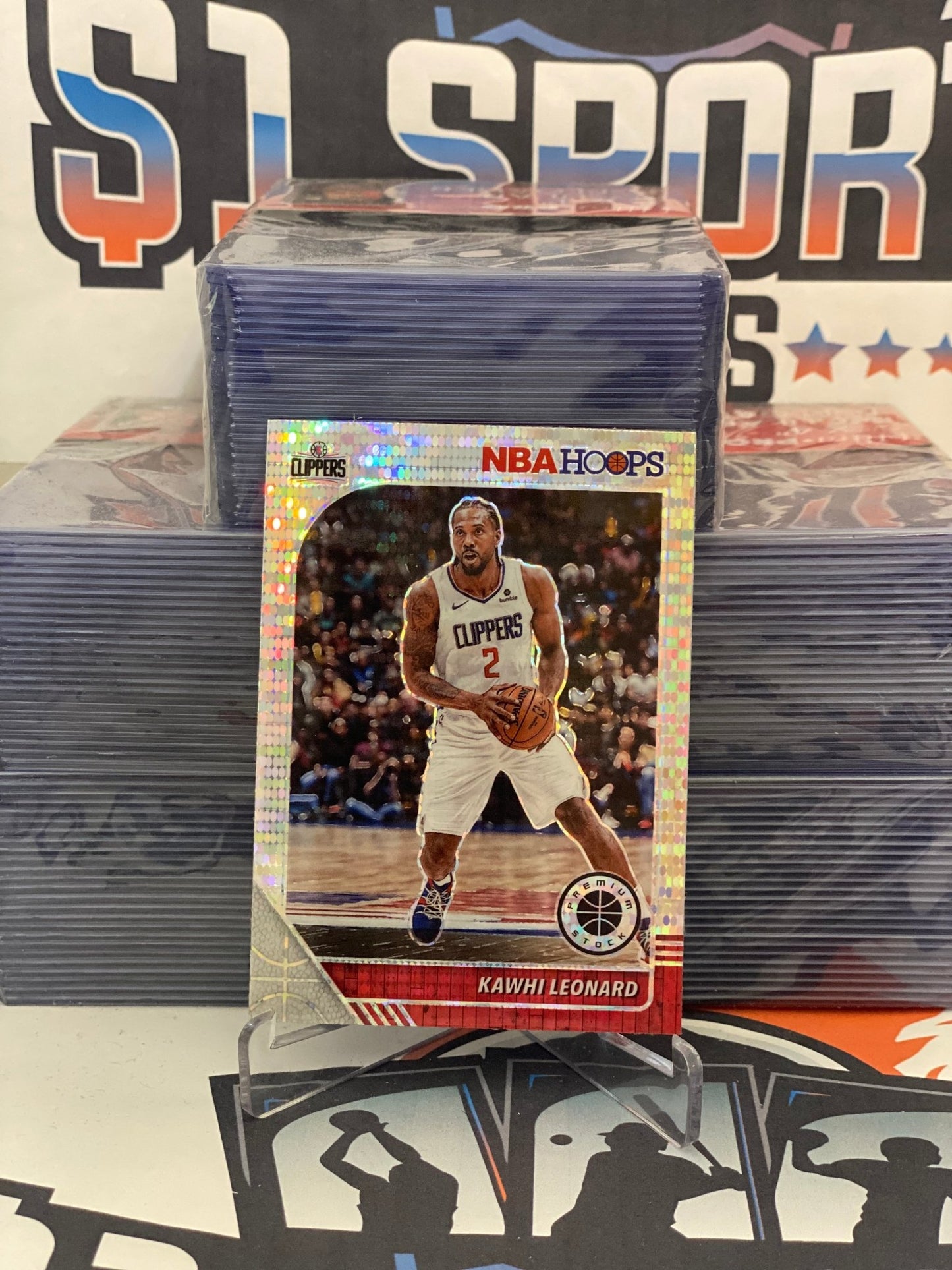 2019 Hoops Premium Stock (Silver Pulsar Prizm) Kawhi Leonard #177