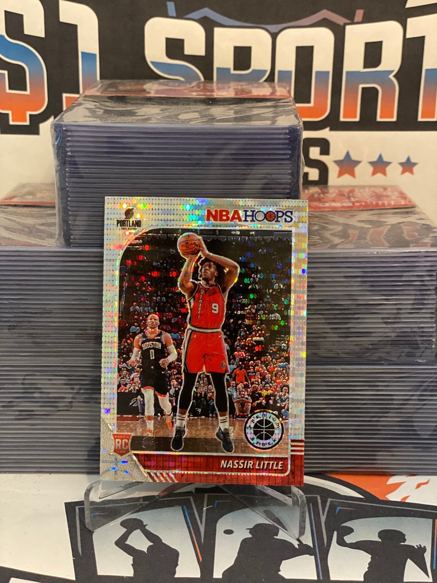 2019 Hoops Premium Stock (Silver Pulsar Prizm) Nassir Little Rookie #220