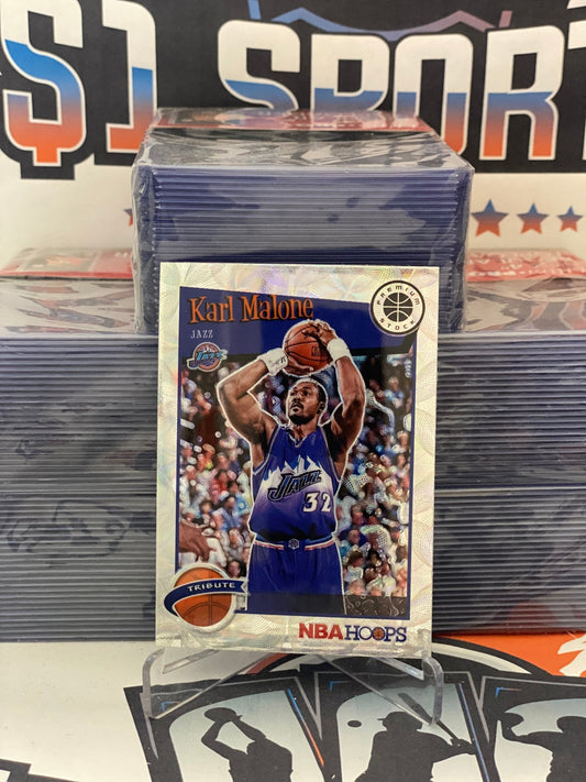 2019 Hoops Premium Stock (Silver Scope Prizm, Tribute) Karl Malone #286