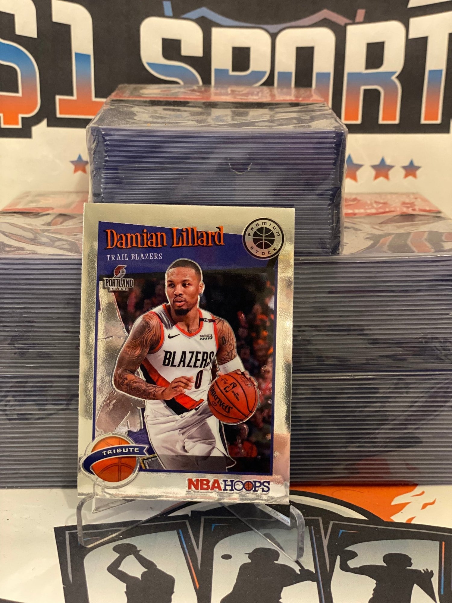 2019 Hoops Premium Stock (Tribute) Damian Lillard #291