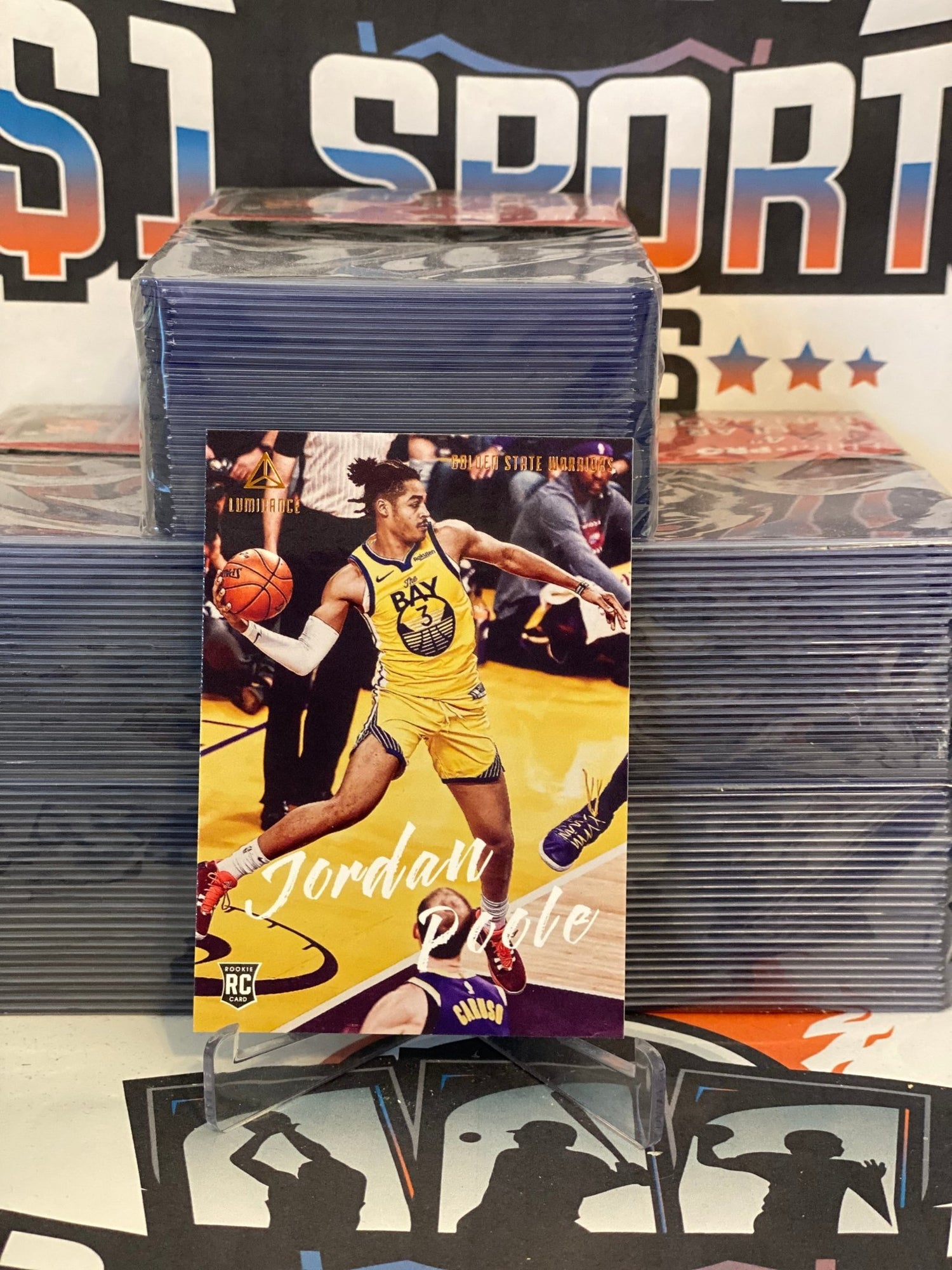 2019 Panini Chronicles (Bronze, Luminance) Jordan Poole Rookie #139