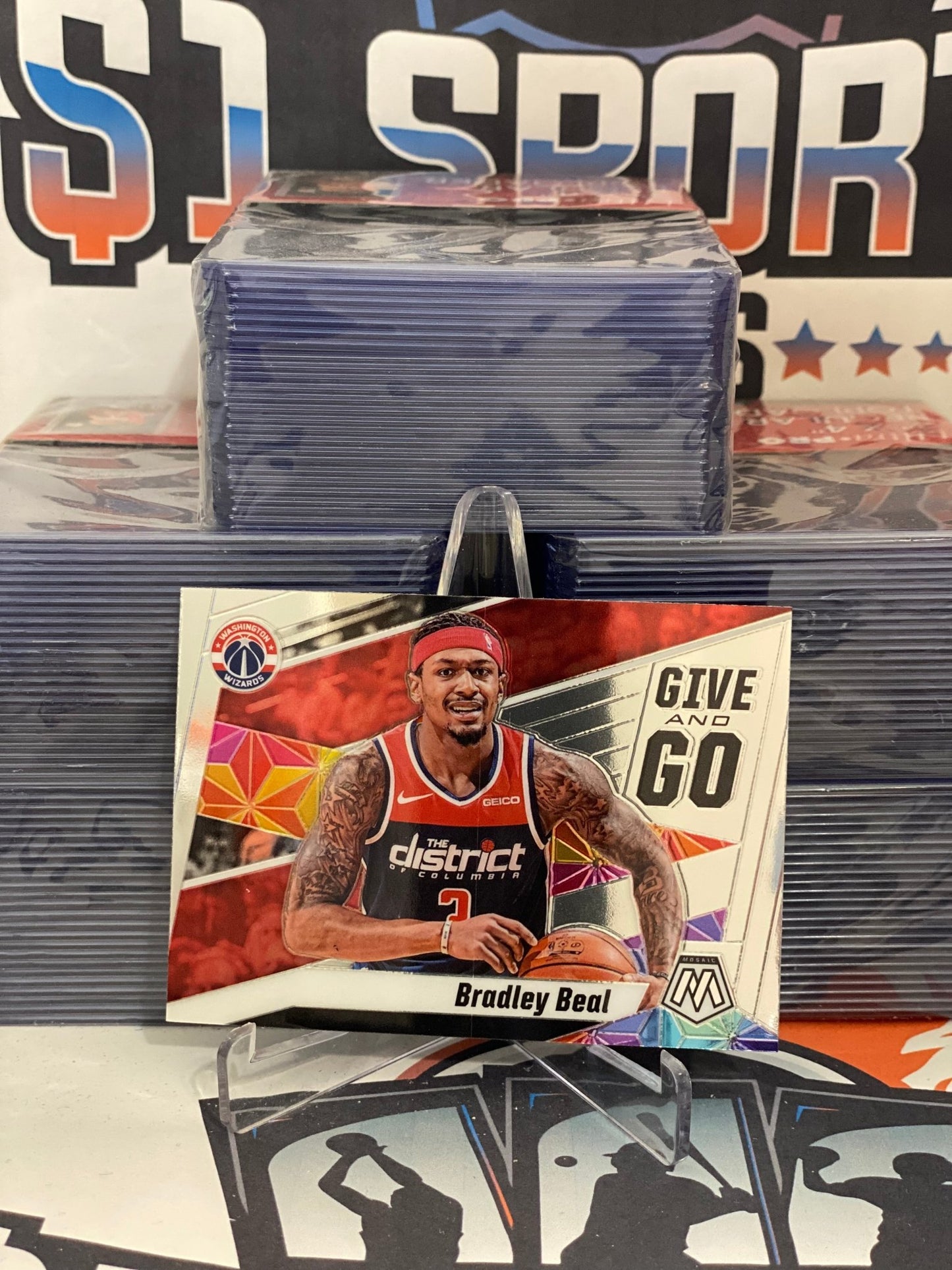 2019 Panini Mosaic (Give and Go) Bradley Beal #9