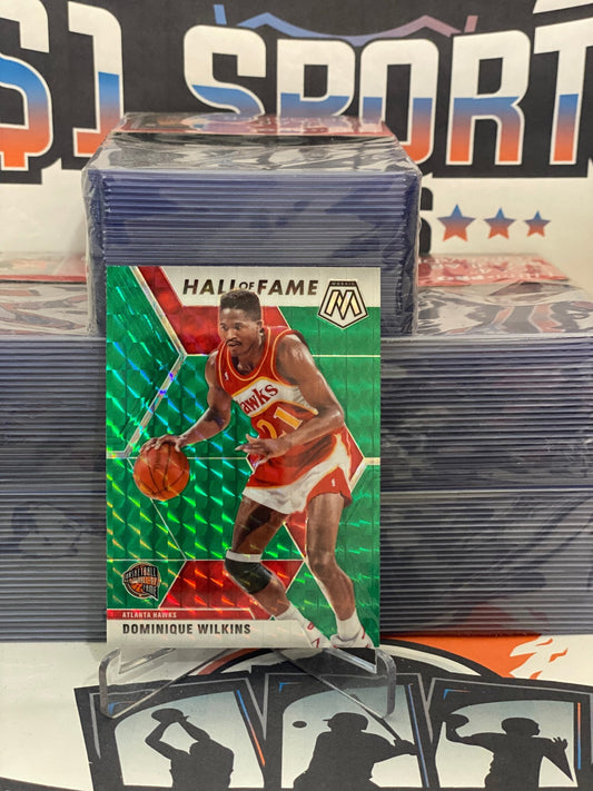 2019 Panini Mosaic (Green Prizm, Hall of Fame) Dominique Wilkins #294