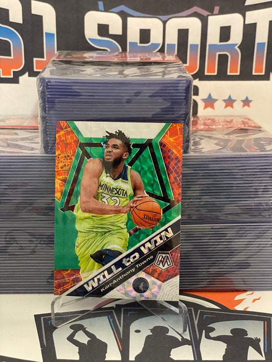 2019 Panini Mosaic (Green Prizm, Will to Win) Karl-Anthony Towns #2