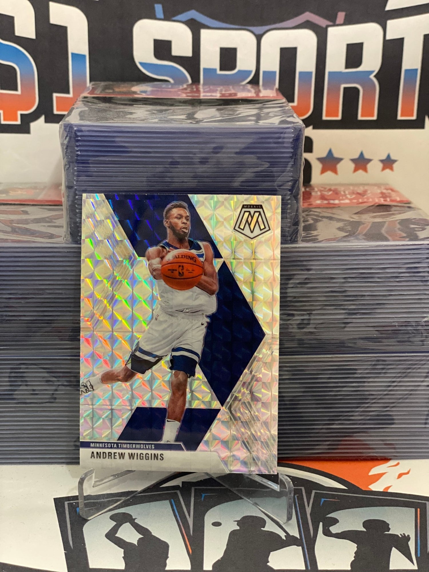 2019 Panini Mosaic (Mosaic Prizm) Andrew Wiggins #73