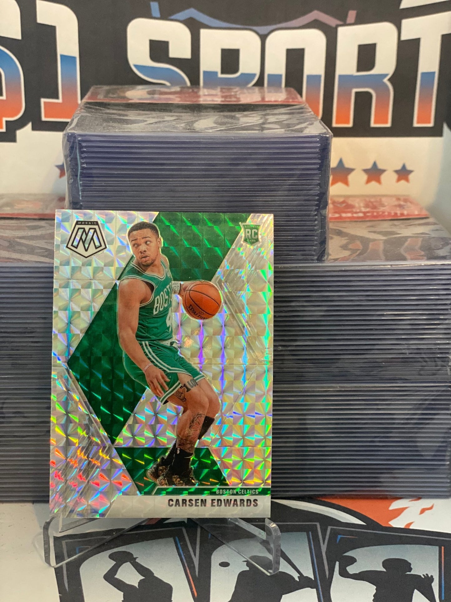 2019 Panini Mosaic (Mosaic Prizm) Carsen Edwards Rookie #220