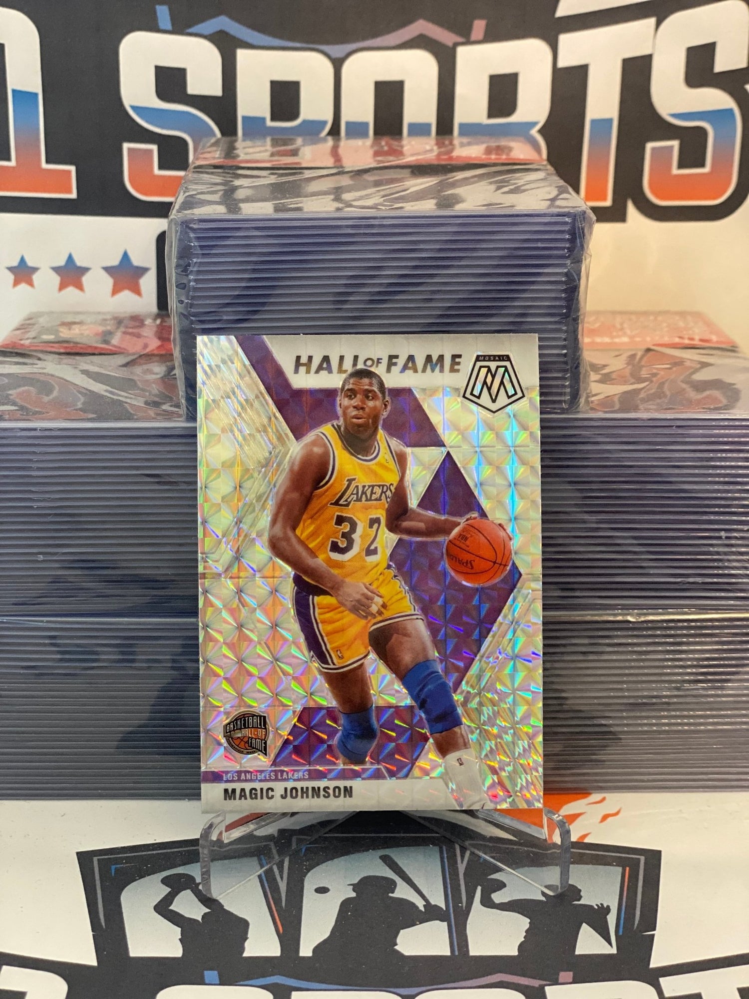 2019 Panini Mosaic (Mosaic Prizm, Hall of Fame) Magic Johnson #291