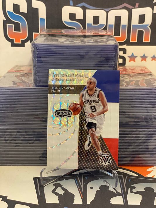 2019 Panini Mosaic (Mosaic Prizm, International Men of Mastery) Tony Parker #4