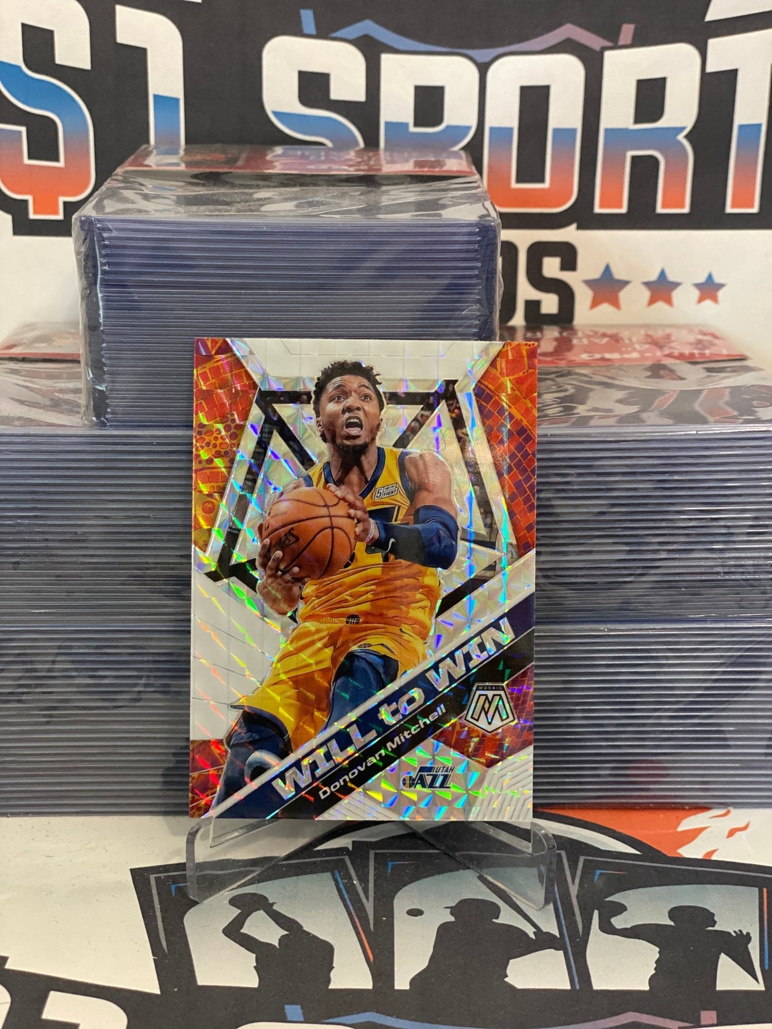 2019 Panini Mosaic (Mosaic Prizm, Will to Win) Donovan Mitchell #16