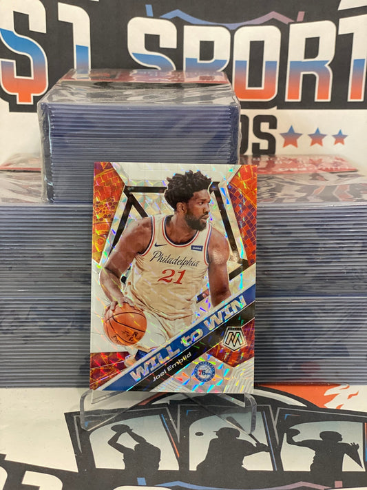 2019 Panini Mosaic (Mosaic Prizm, Will to Win) Joel Embiid #17