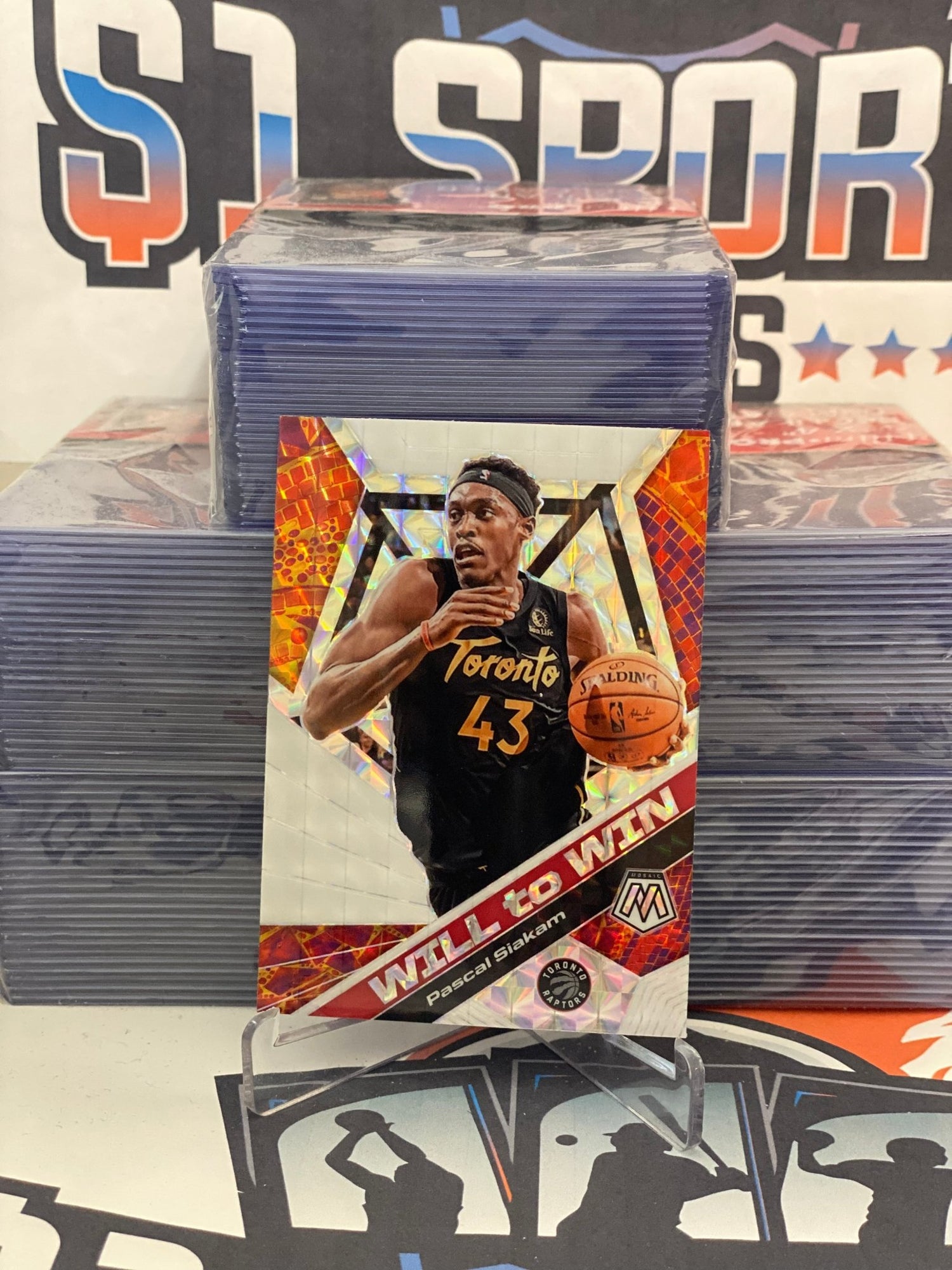 2019 Panini Mosaic (Mosaic Prizm, Will to Win) Pascal Siakam #8