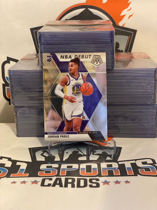 2019 Panini Mosaic (NBA Debut) Jordan Poole Rookie #261