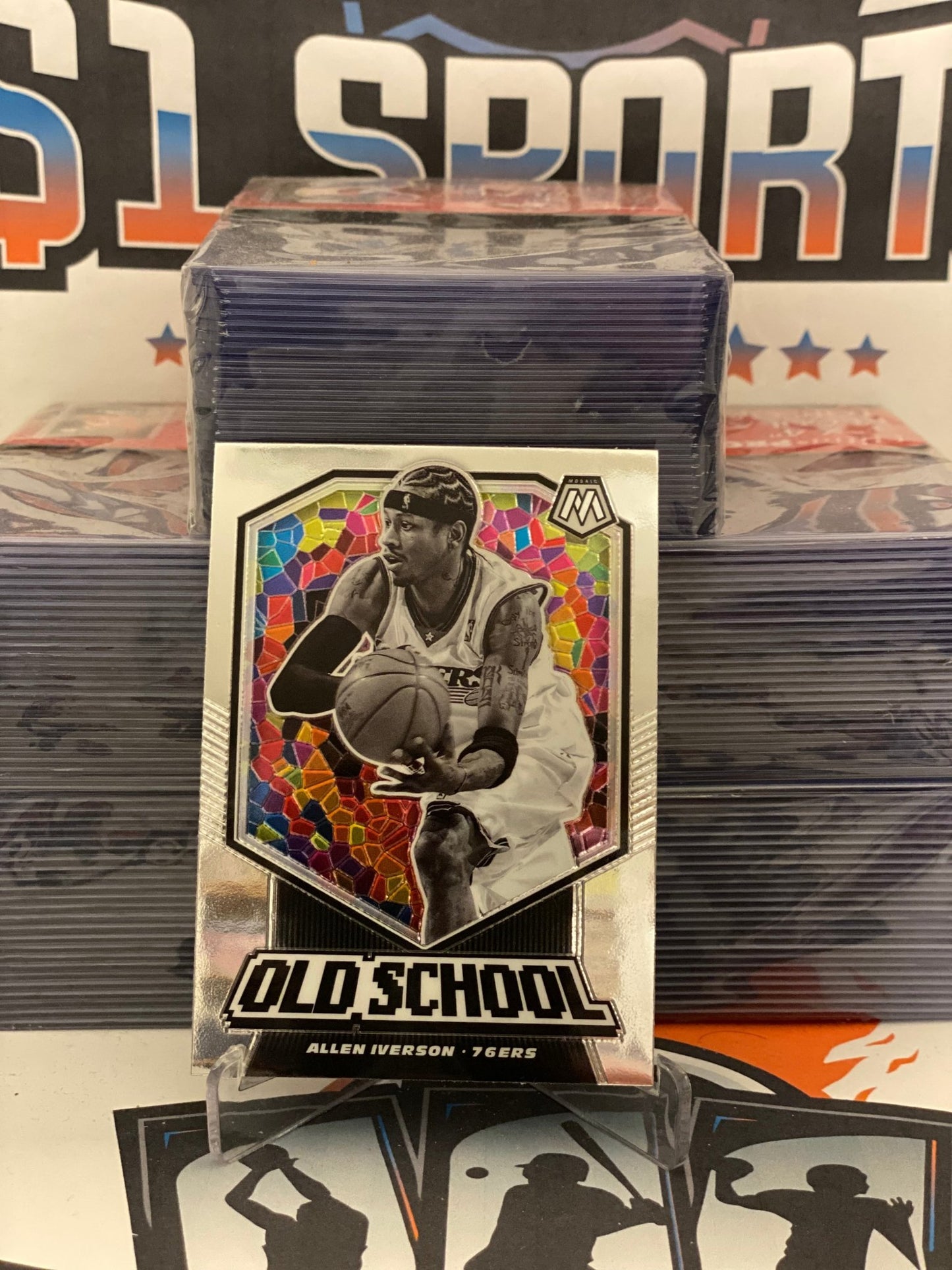 2019 Panini Mosaic (Old School) Allen Iverson #14