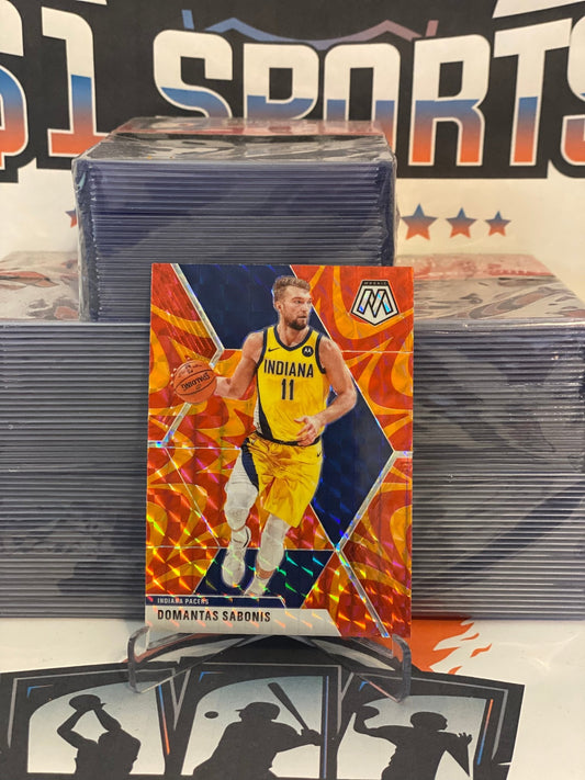 2019 Panini Mosaic (Orange Reactive Prizm) Domantas Sabonis #155