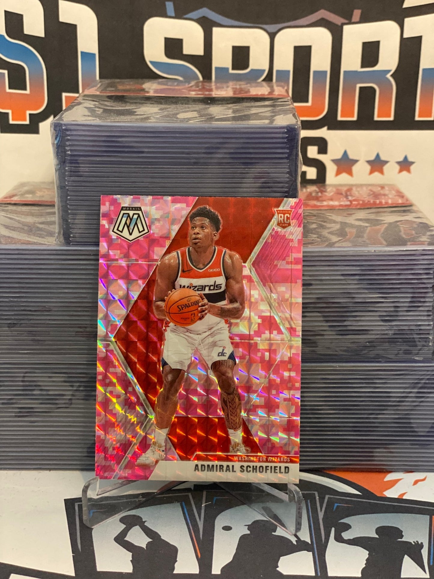 2019 Panini Mosaic (Pink Camo Prizm) Admiral Schofield Rookie #202