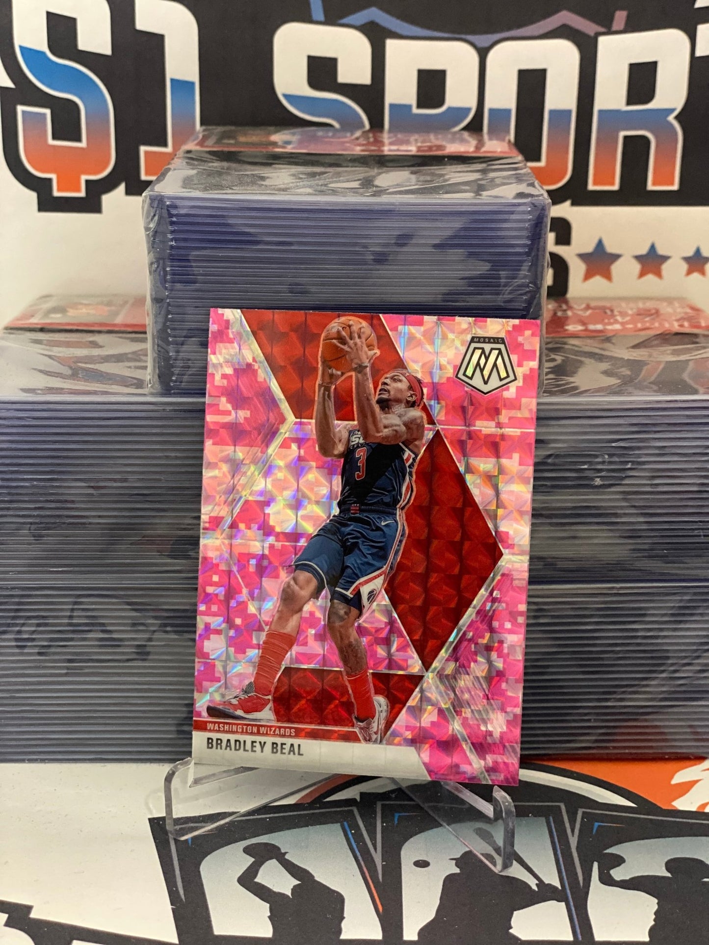 2019 Panini Mosaic (Pink Camo Prizm) Bradley Beal #132