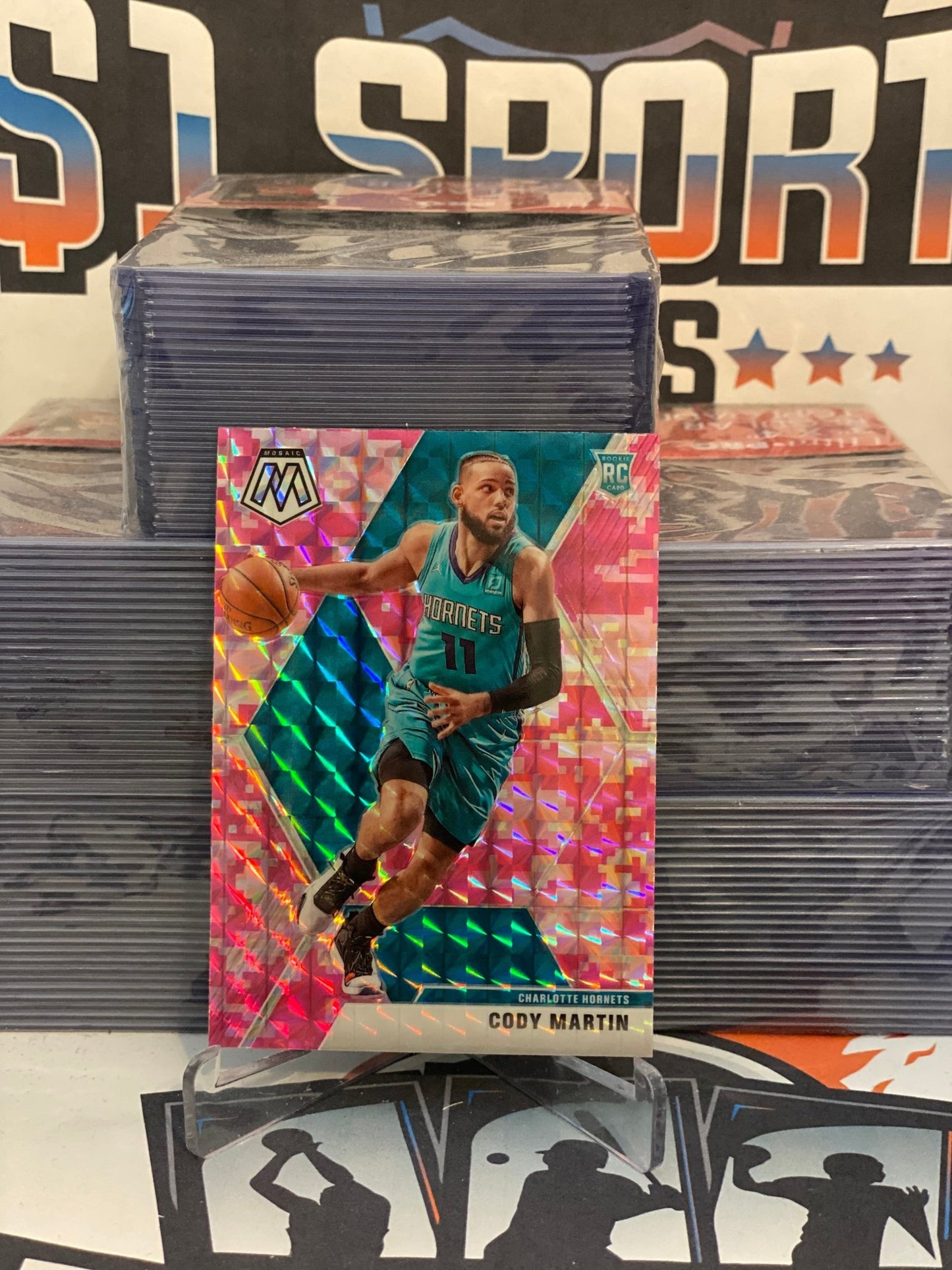 2019 Panini Mosaic (Pink Camo Prizm) Cody Martin Rookie #240