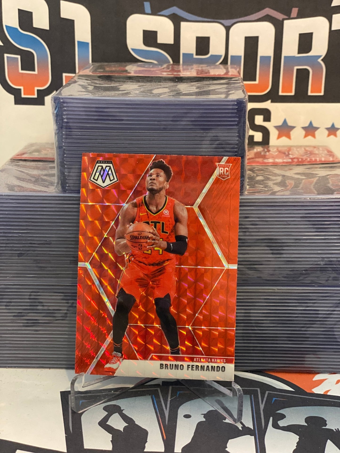 2019 Panini Mosaic (Red Prizm) Bruno Fernando Rookie #230