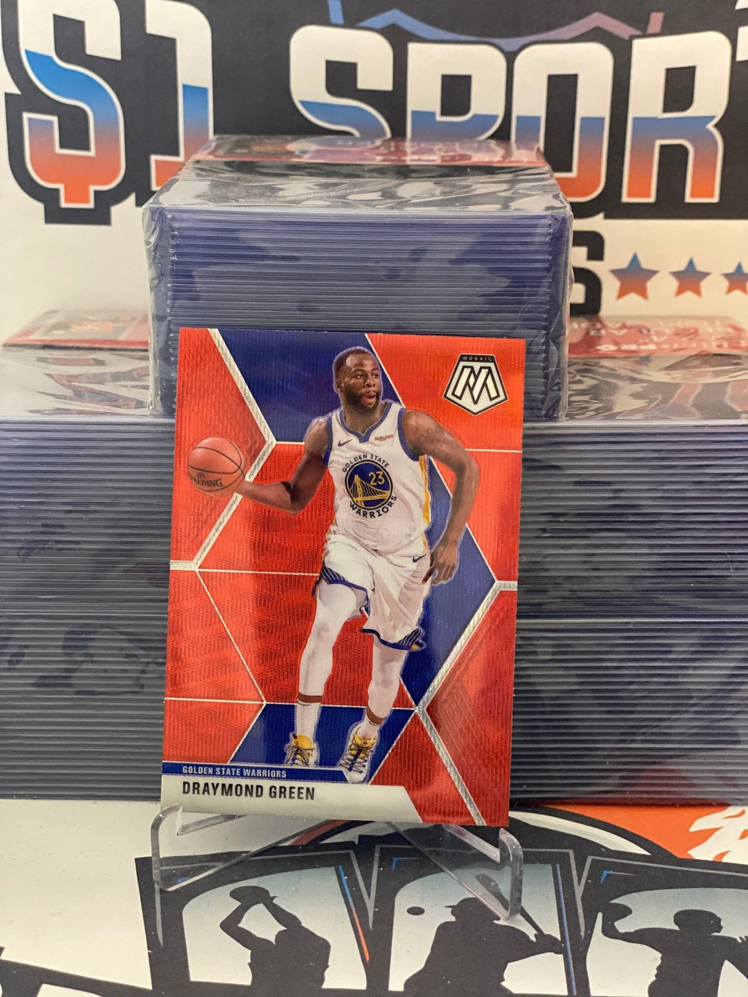 2019 Panini Mosaic (Red Wave Prizm) Draymond Green #100