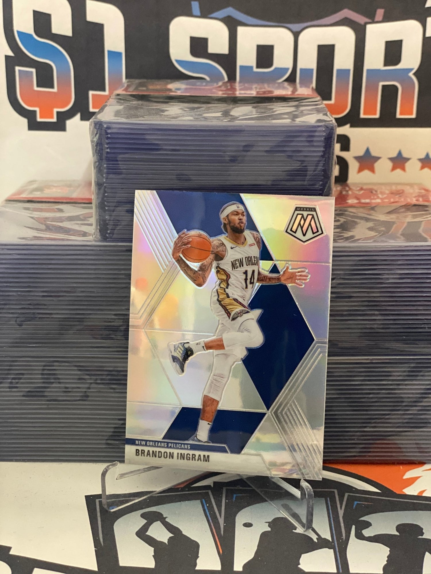 2019 Panini Mosaic (Silver Prizm) Brandon Ingram #136