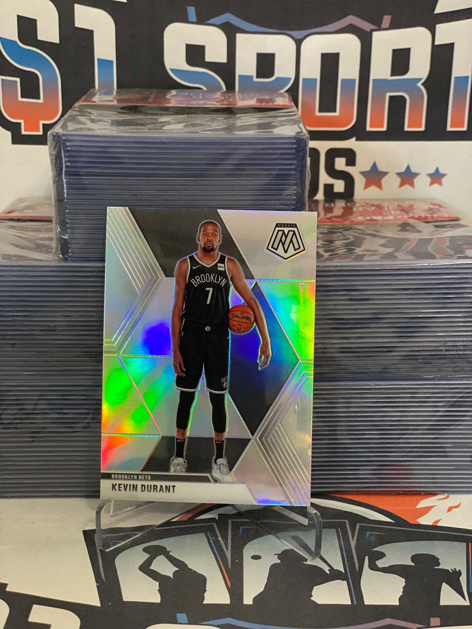 2019 Panini Mosaic (Silver Prizm) Kevin Durant #1