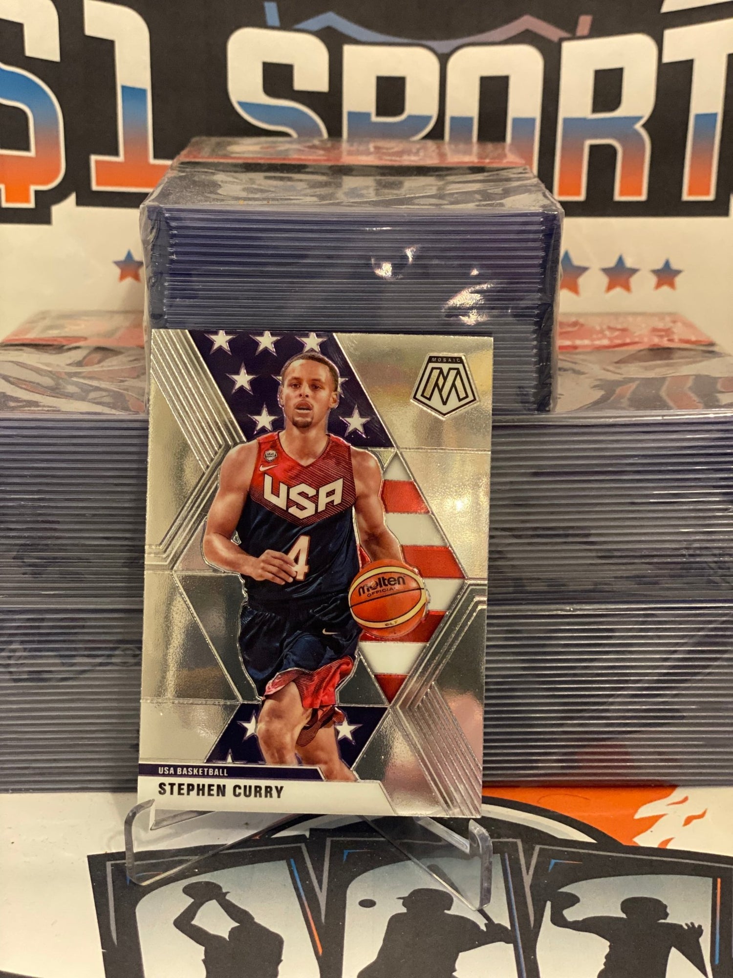 2019 Panini Mosaic (USAB) Stephen Curry #26