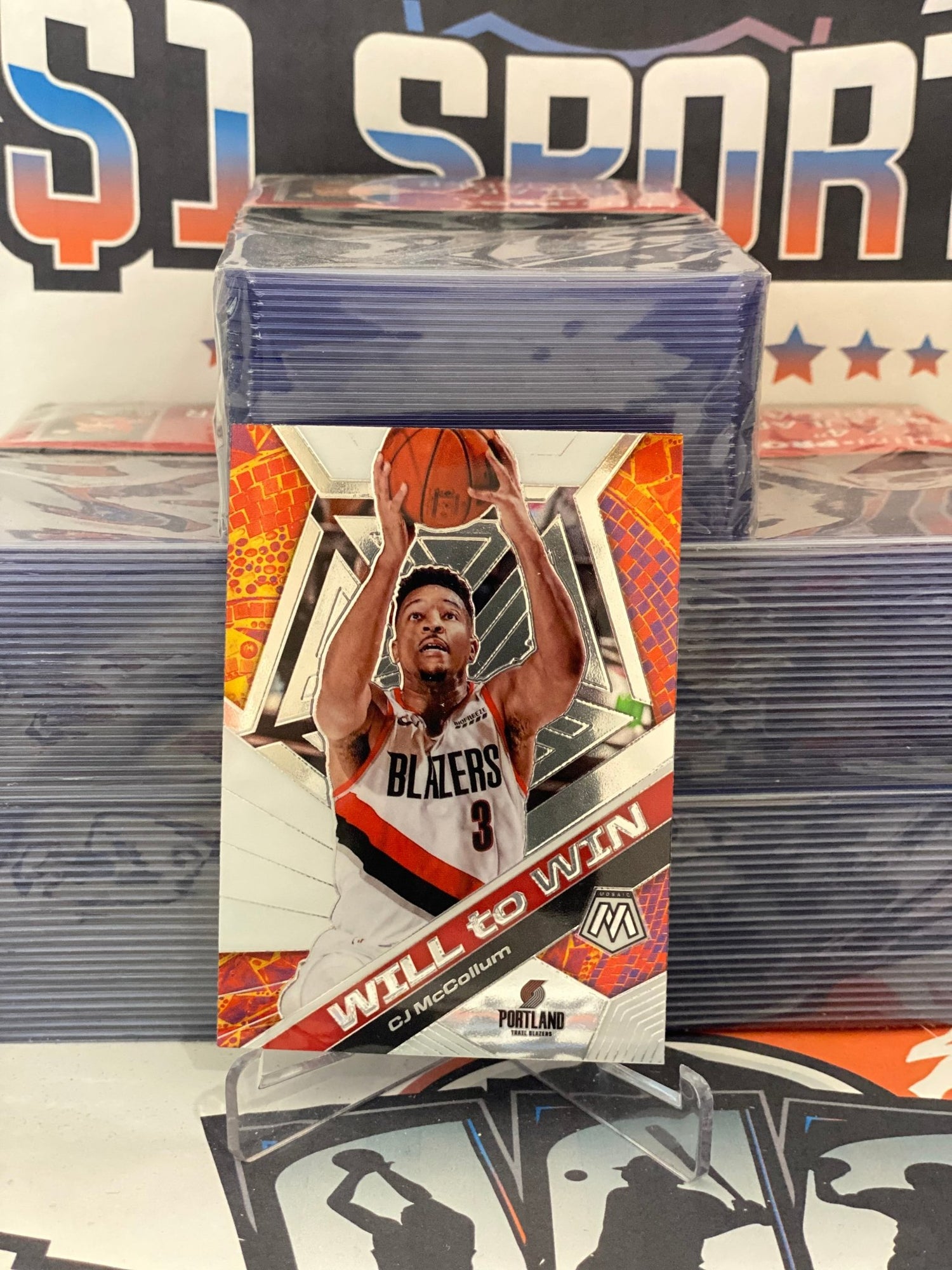 2019 Panini Mosaic (Will to Win) CJ McCollum #1