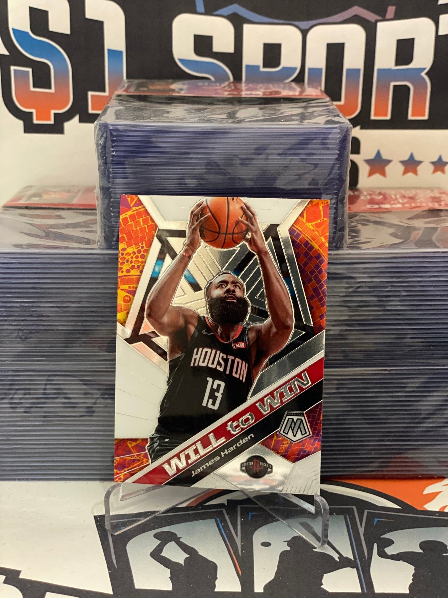 2019 Panini Mosaic (Will to Win) James Harden #20