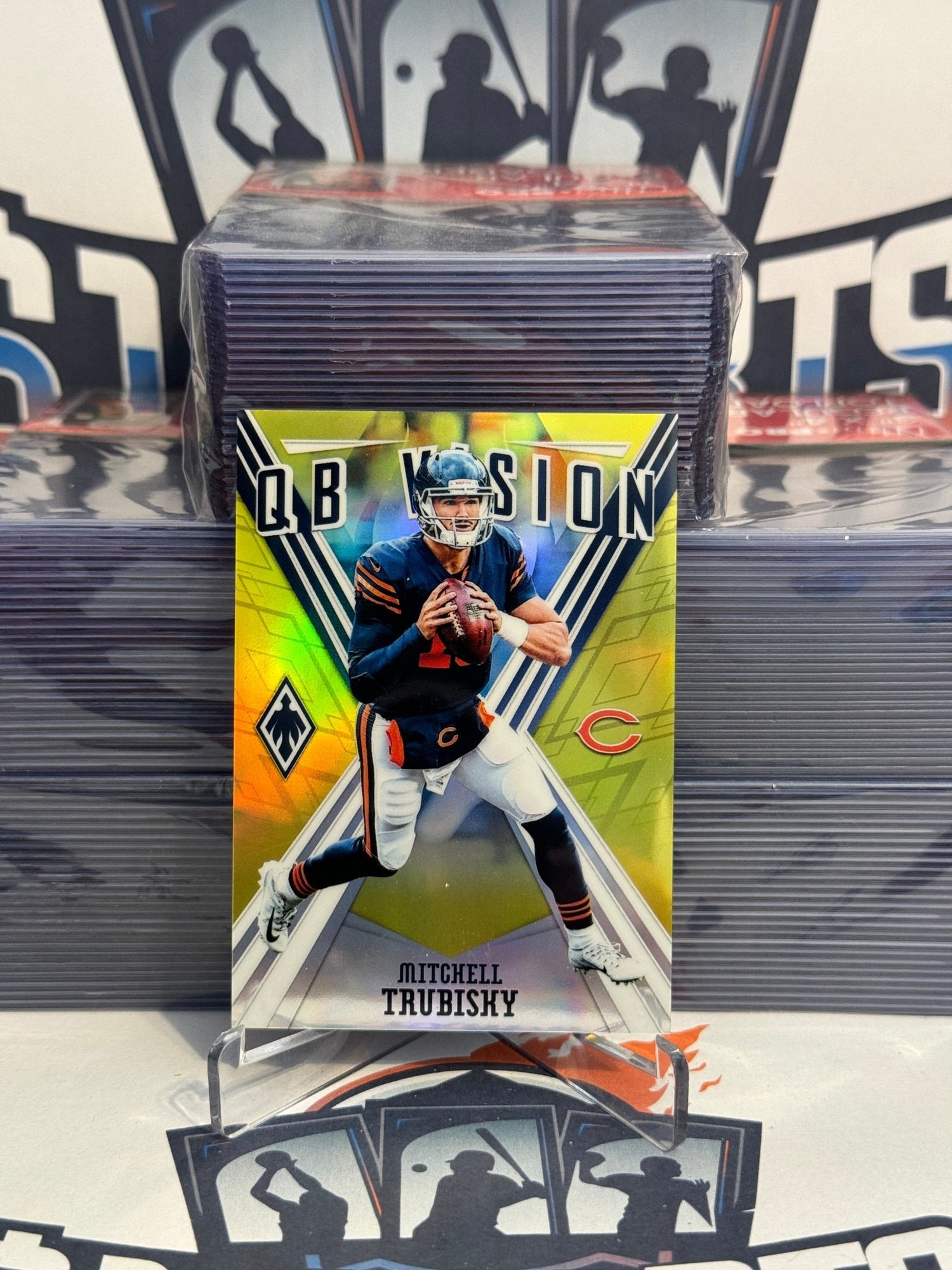 2019 Panini Phoenix (Gold, QB Vision 7/75) Mitchell Trubisky #20